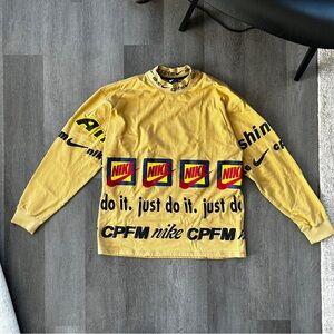 Rare Nike x CPFM Cactus Plant Flea Market Shirt - Mustard Mens Sz S- Just Do It